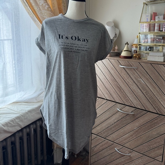 Grey shirt dress - Picture 5 of 10